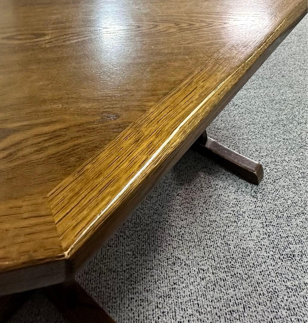 五角形 ダイニングテーブル 楔打ち アンティーク調