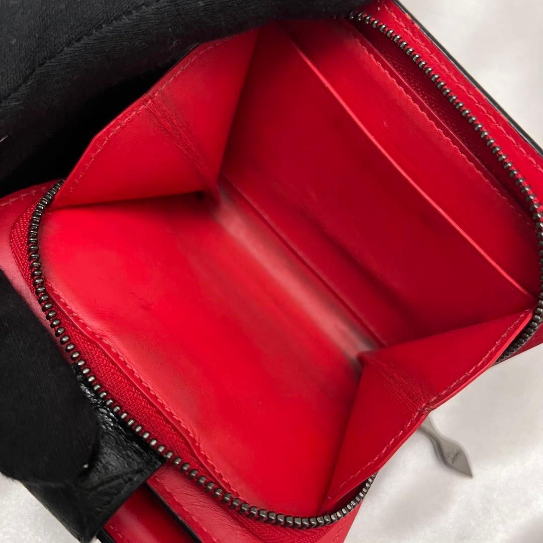 ◇箱・袋付きレア極美品◇ルブタン　パロマ　折り財布　クロコ型押し×ラバーソール