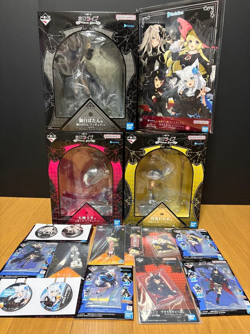 一番くじ ホロライブ 獅白ぽたん大神ミオ 角巻わため フィギュア 下位賞セット
