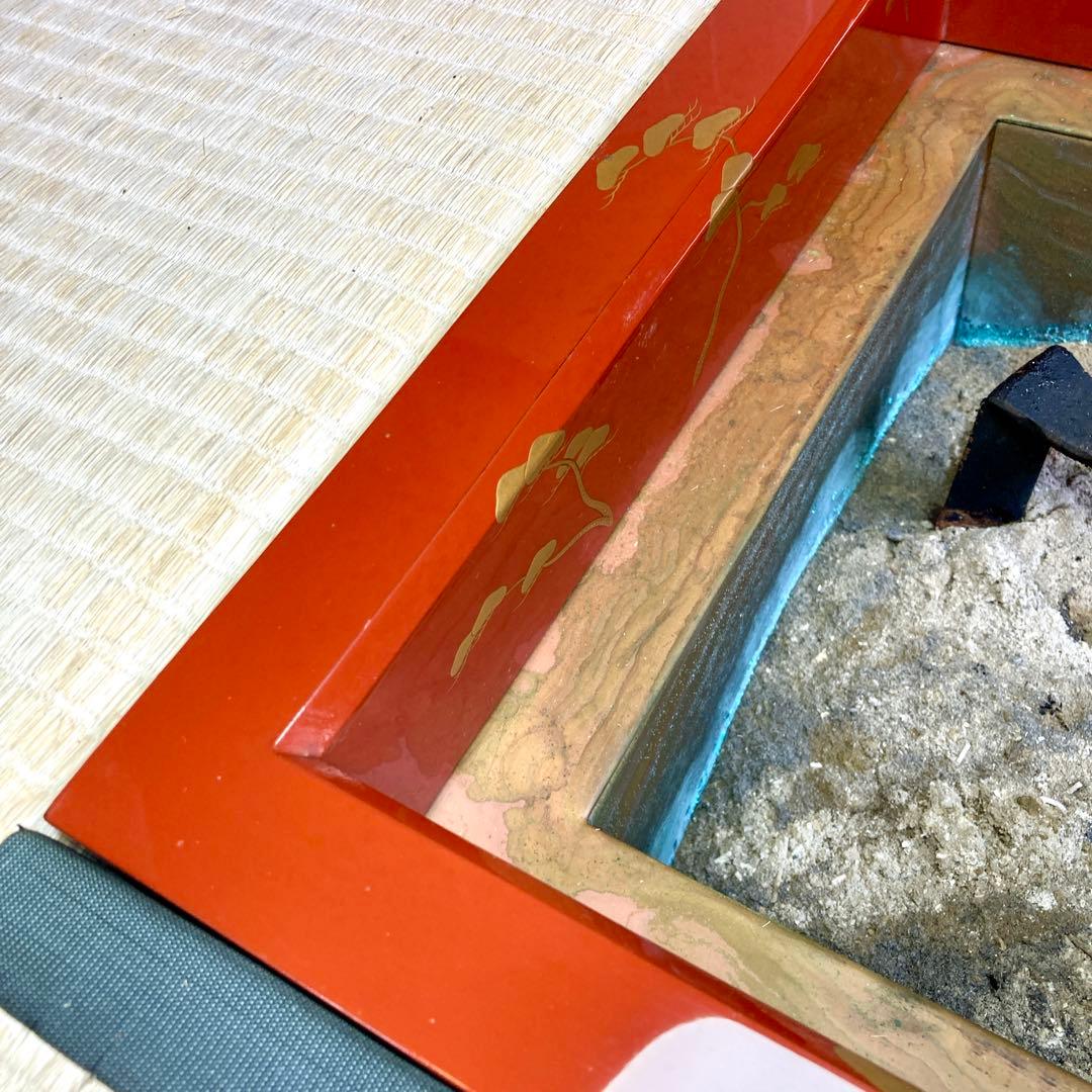 輪島塗　炉縁　茶道具　茶道　共箱　利休型