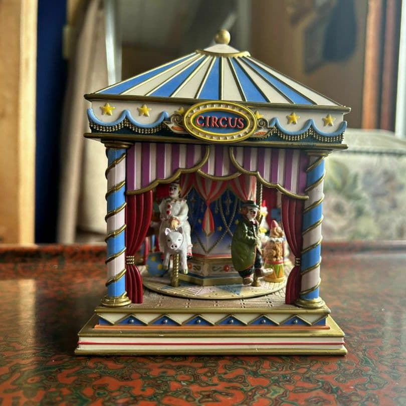 稼働品◆むらいこうじ　回転木馬　メリーゴーランド　オルゴール　ピエロ