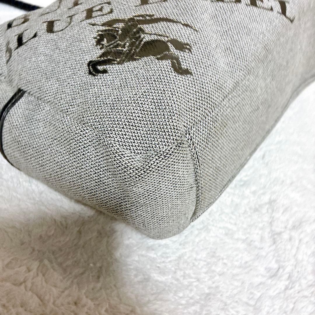 良品　バーバリーブルーレーベル ホースロゴ ショルダーバッグ 編み込み