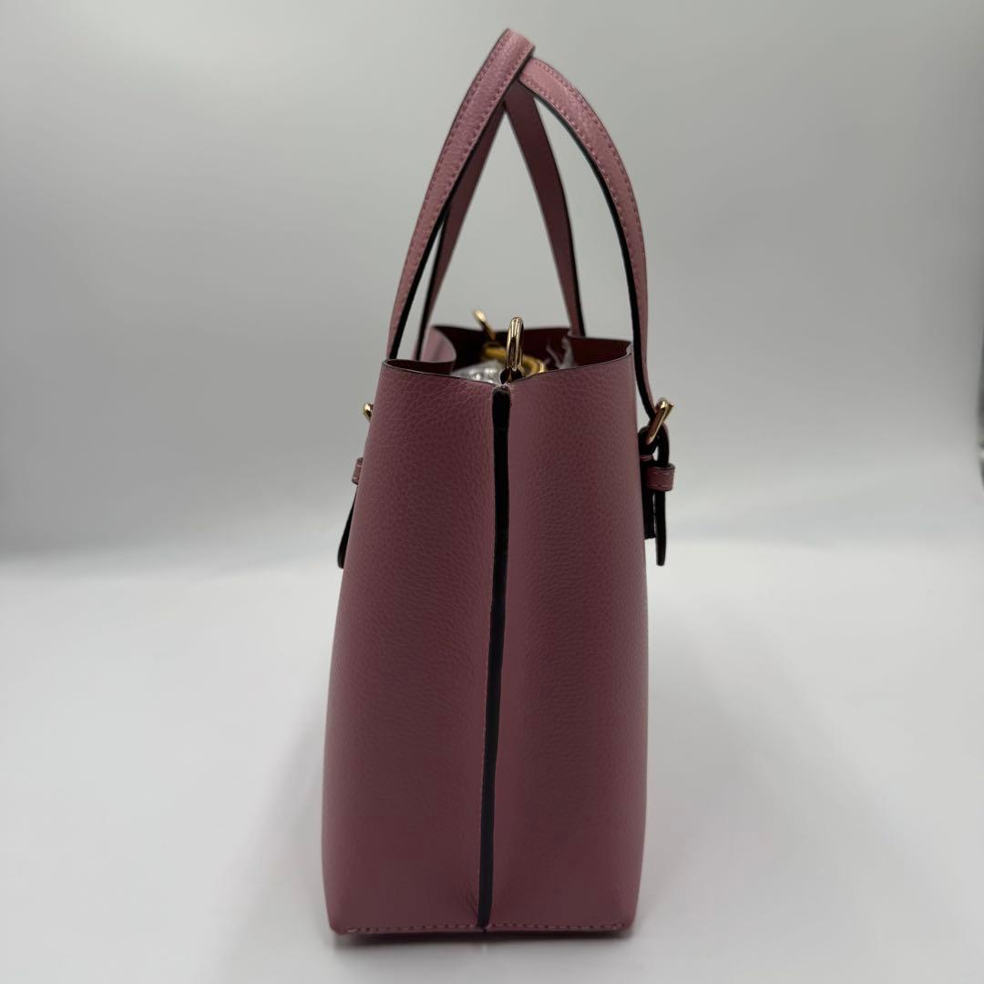 未使用級✨コーチ モリートート ショルダーバッグ 2way 3室 レザー ピンク