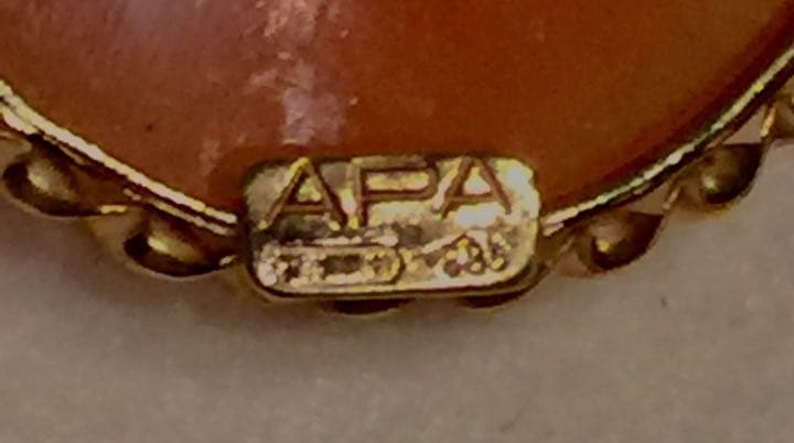 ビンテージ美品★カメオ★14K刻印585APA