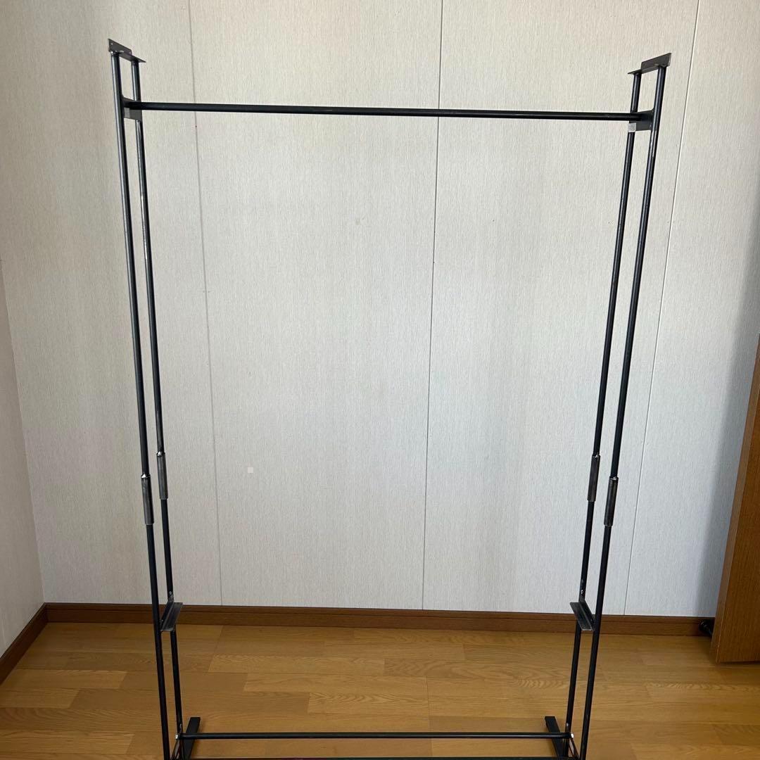 ハンガーラック　アンティーク風　ハンドメイド　2段棚　アイアン家具