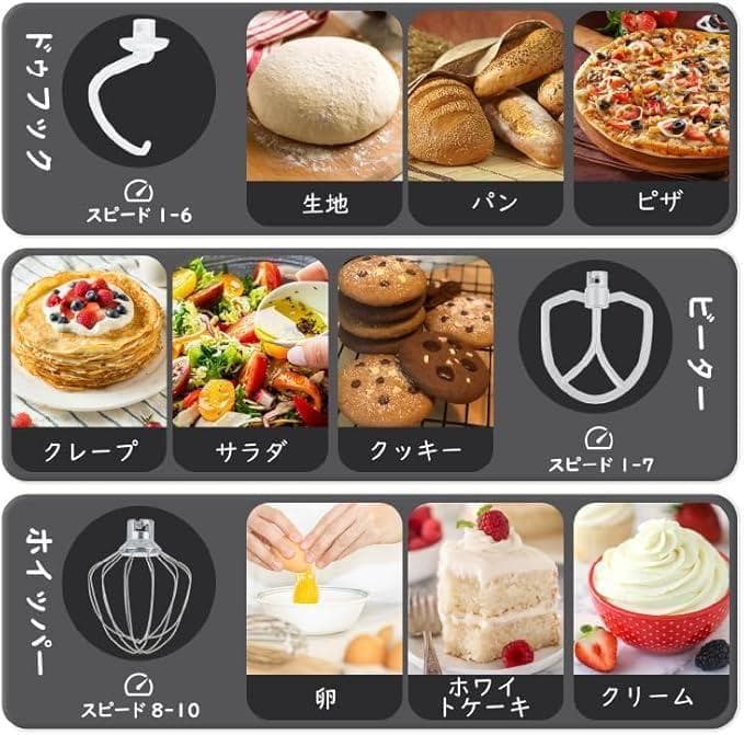 スタンドミキサー 3.5L+3.5Lダブルボウルセット