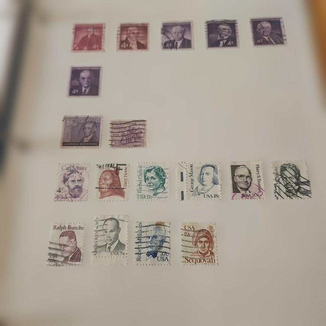 アメリカ　使用済み切手　一冊