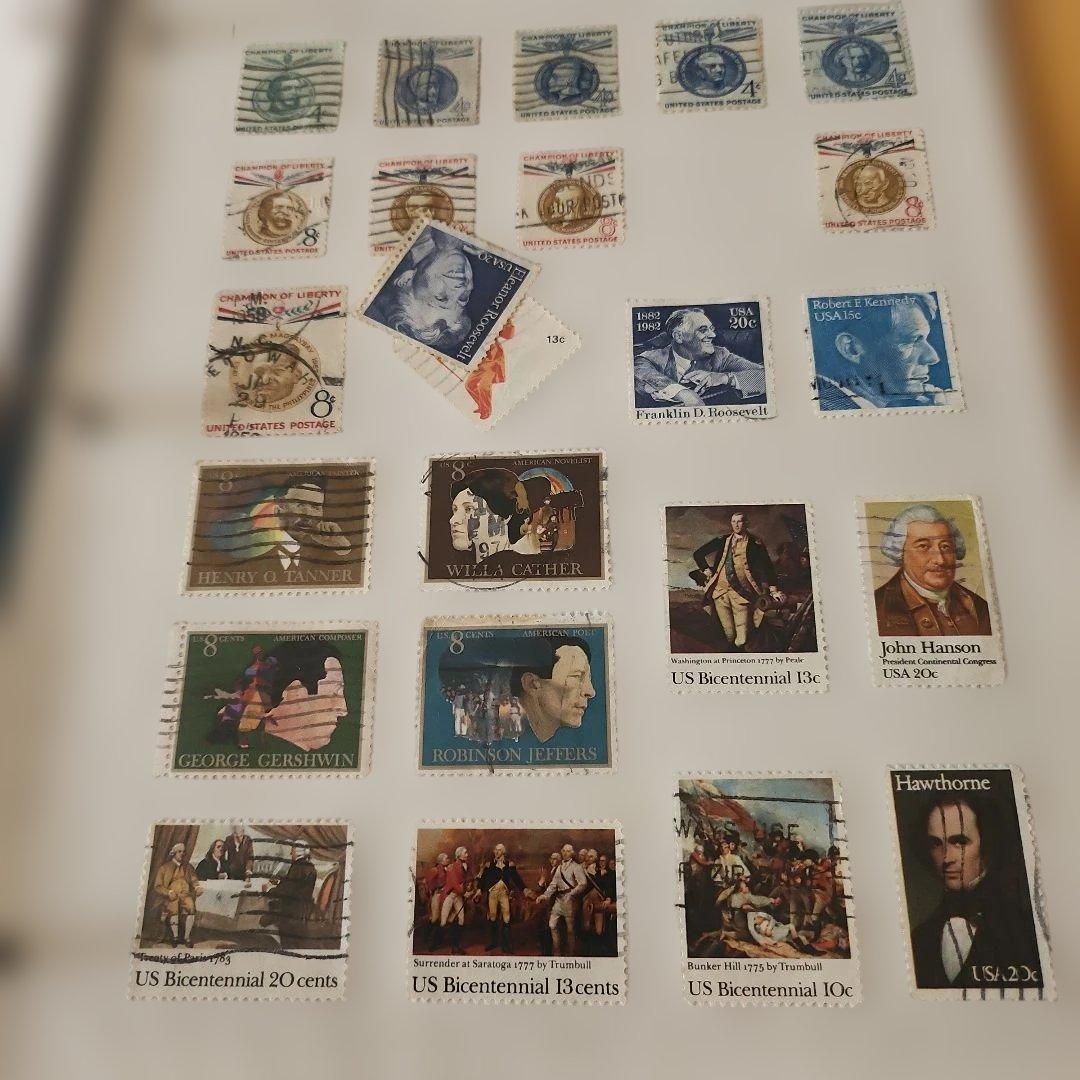 アメリカ　使用済み切手　一冊