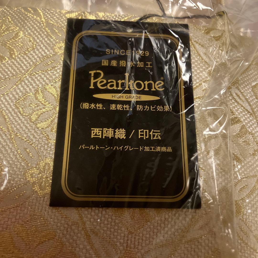 Pearltone ゴールド 和装用バッグ草履セット　紗織