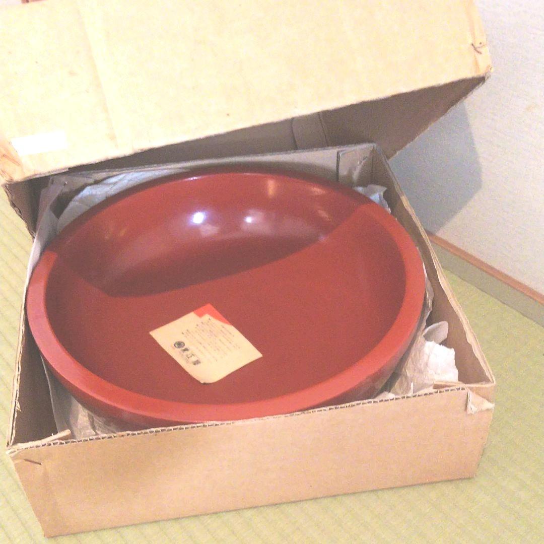 最終お値下げ◎根来　捏ね鉢　12寸　大鉢　栃くり抜き