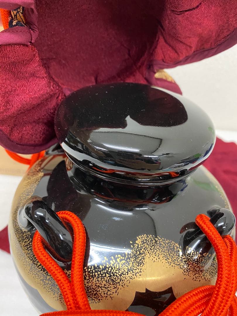 3-2418 九谷 色絵 吉野山図 茶壺 重要文化財写 野々村 仁清 玉泉堂