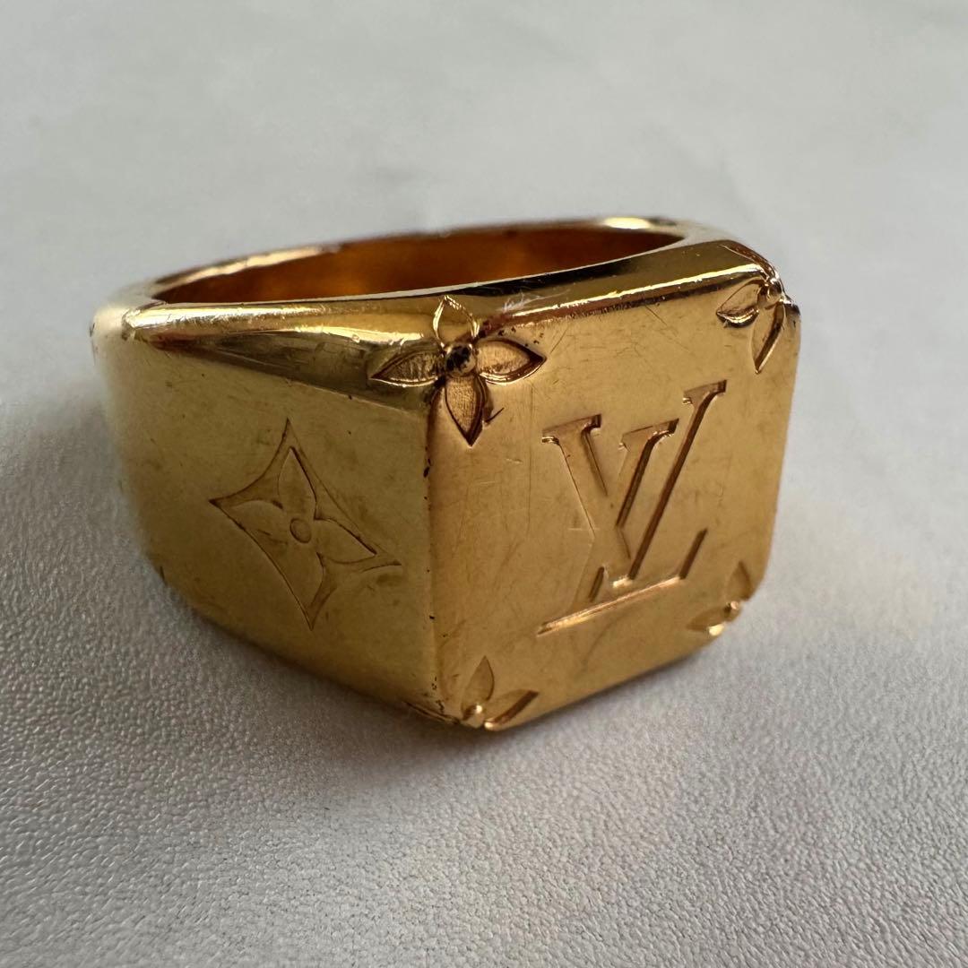 ルイヴィトン　シグネットリング　モノグラム　Mサイズ