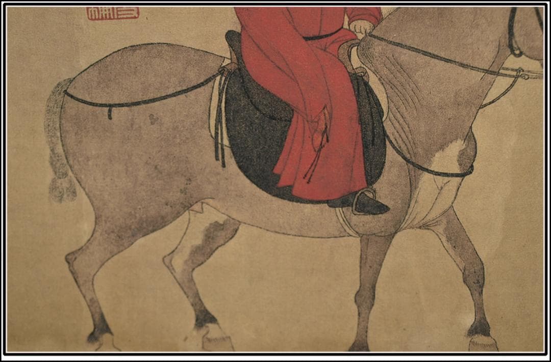 中国古掛け軸「得深稳意図　紙本」中国民間画家BD026A7-4