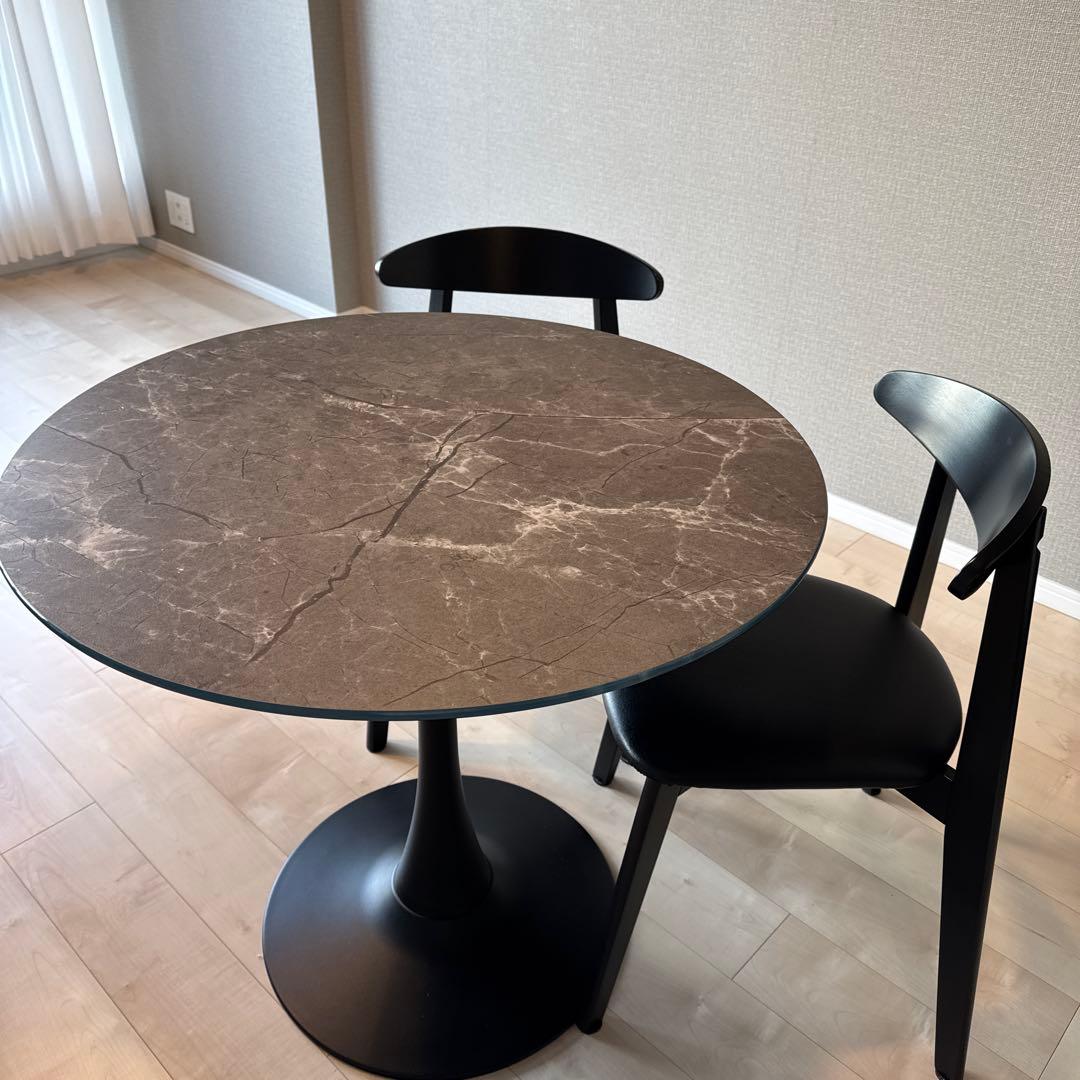 miller31 LOWYA 大理石調丸テーブル