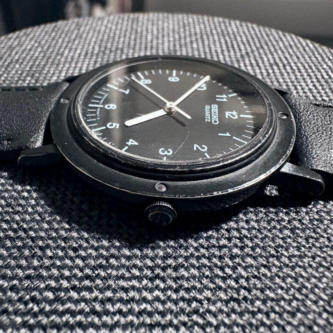 セイコー シャリオ 6431-6030 黒　当時物