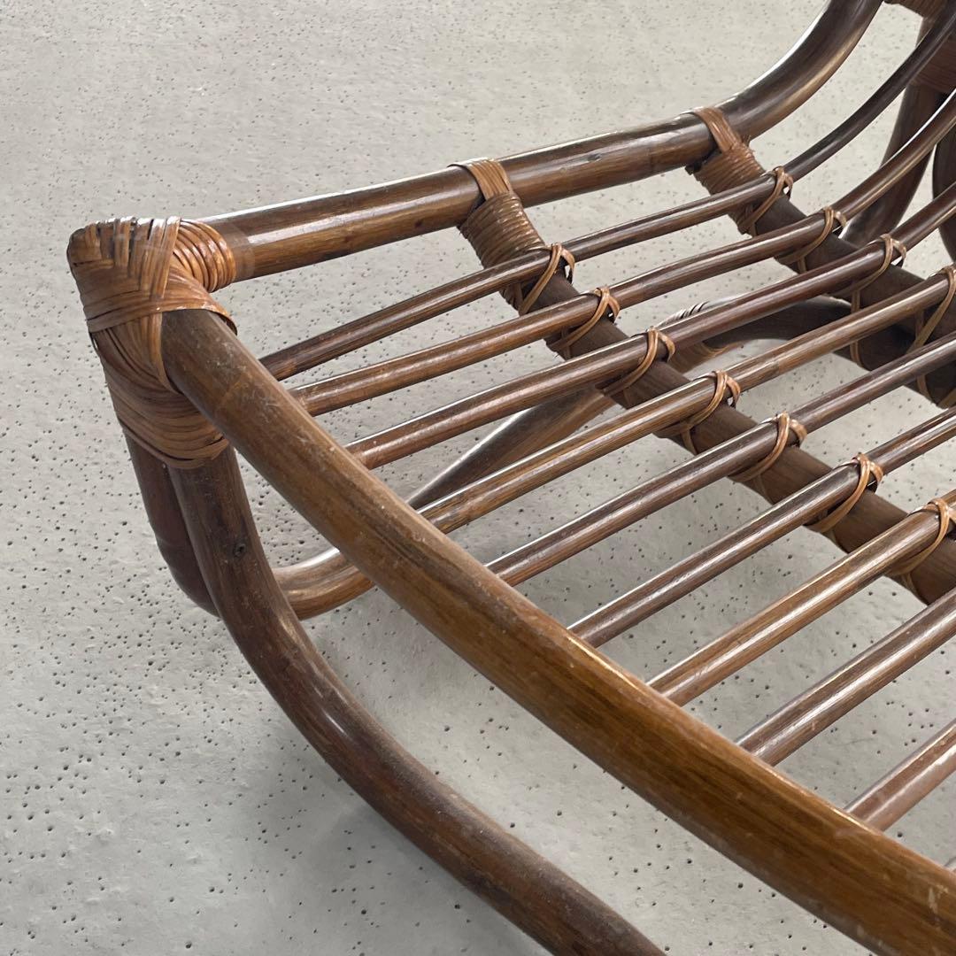 ② 【マルニ木工】ラタンチェア　籐　ヴィンテージ　レトロ　家具　２脚出品中！