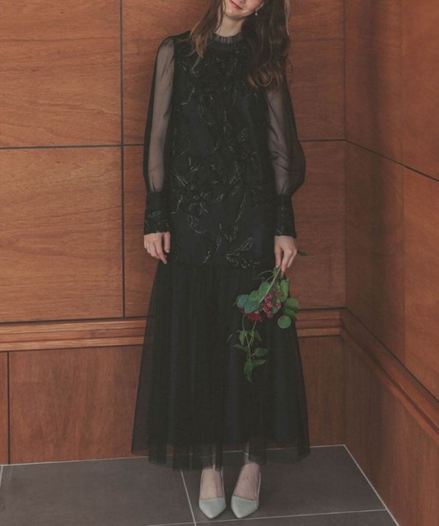 ★新作★ドリードール　フェザーフラワーチュールドレス