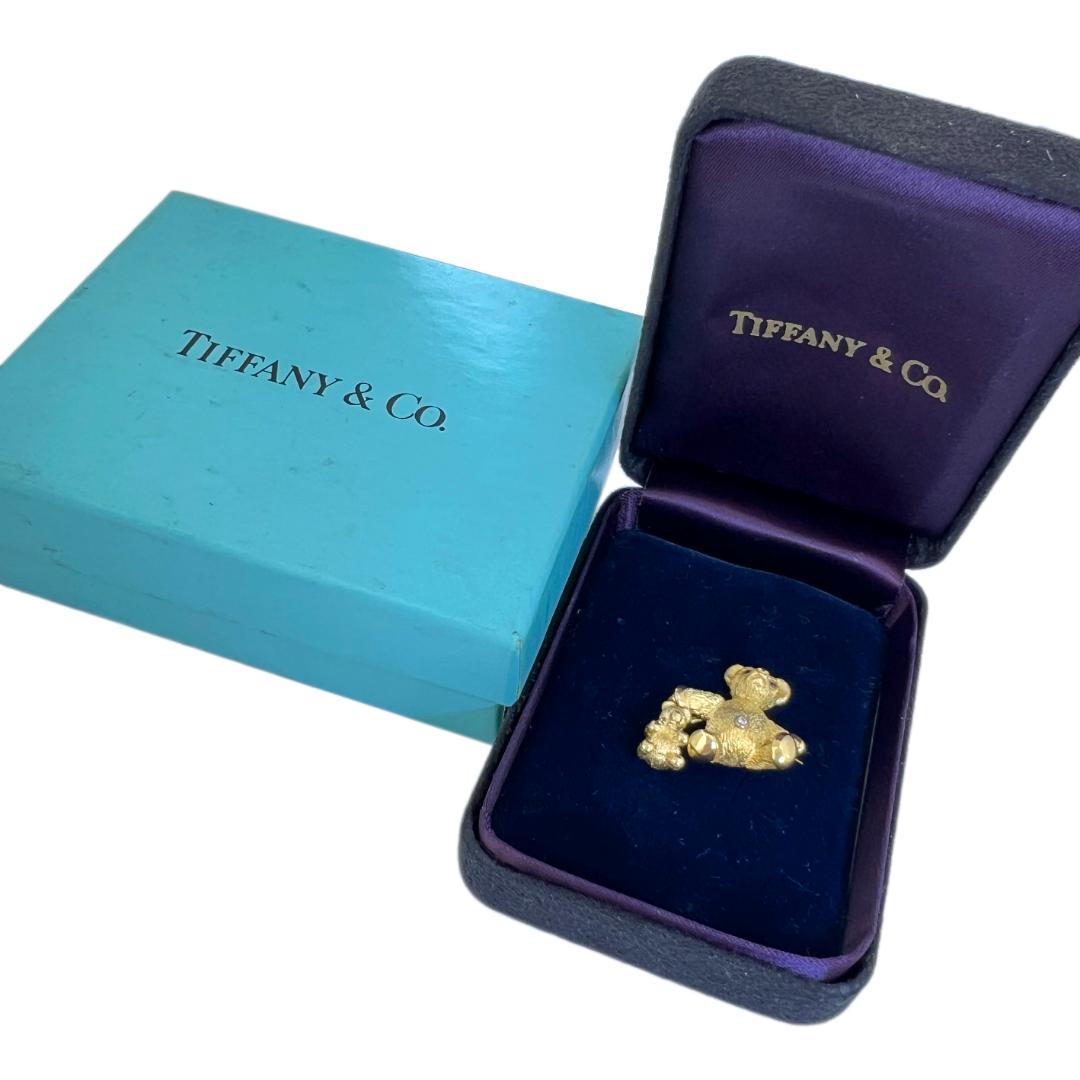 極美品　ティファニー　ブローチ　テディベア　K18　ヴィンテージ　希少　レア
