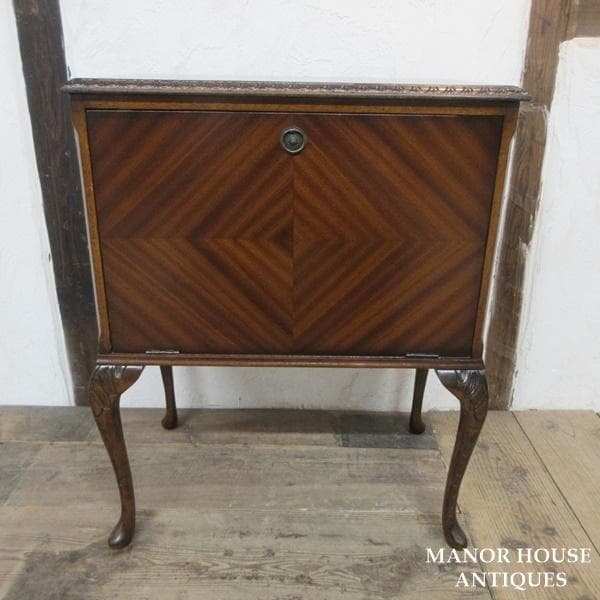 イギリス アンティーク 家具 サイドキャビネット 書類整理 猫脚 6088e