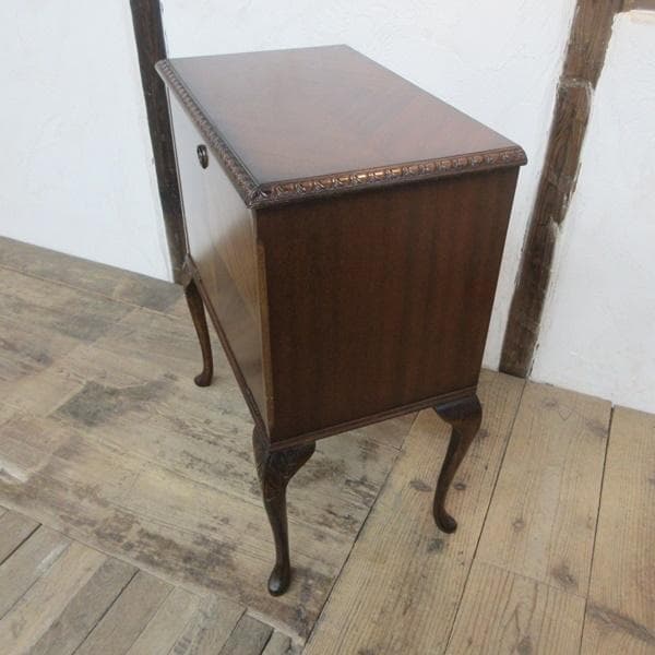 イギリス アンティーク 家具 サイドキャビネット 書類整理 猫脚 6088e