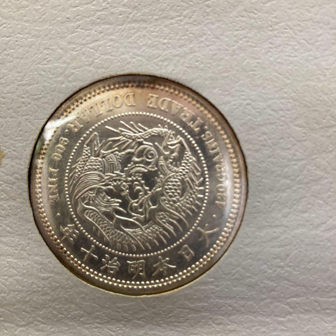 t*i様 明治銀貨 1875-1877 龍と菊の紋章