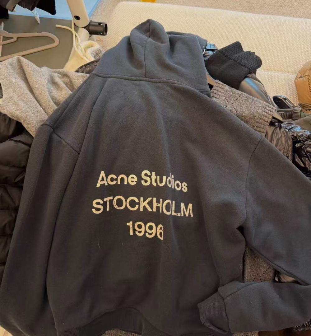 Acne Studios トップス ダークブルーパーカー L