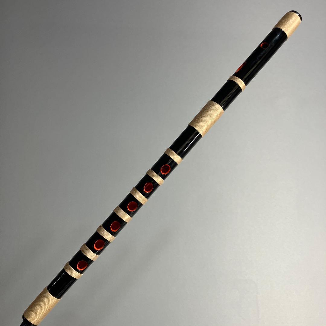 【入門】神楽笛リコーダー式（古典調篠笛、囃子笛）CMRX-113 総巻　咥え笛