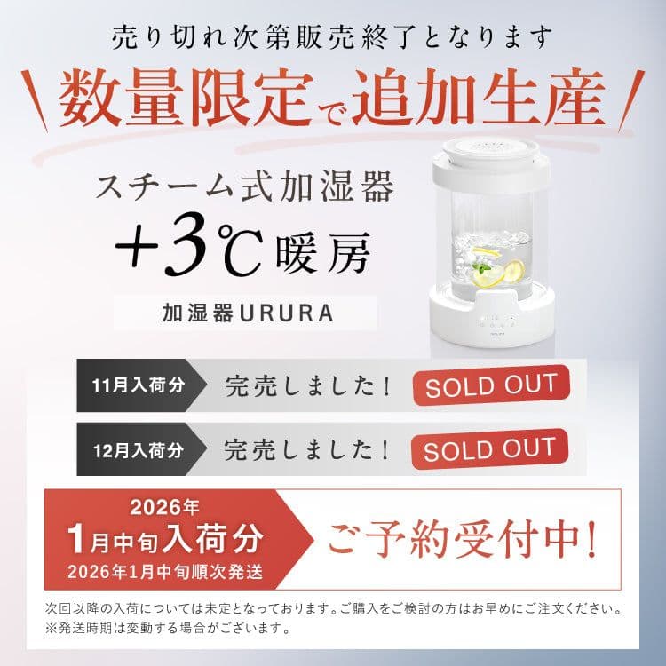 NIPLIFE URURA 置き型加湿器
