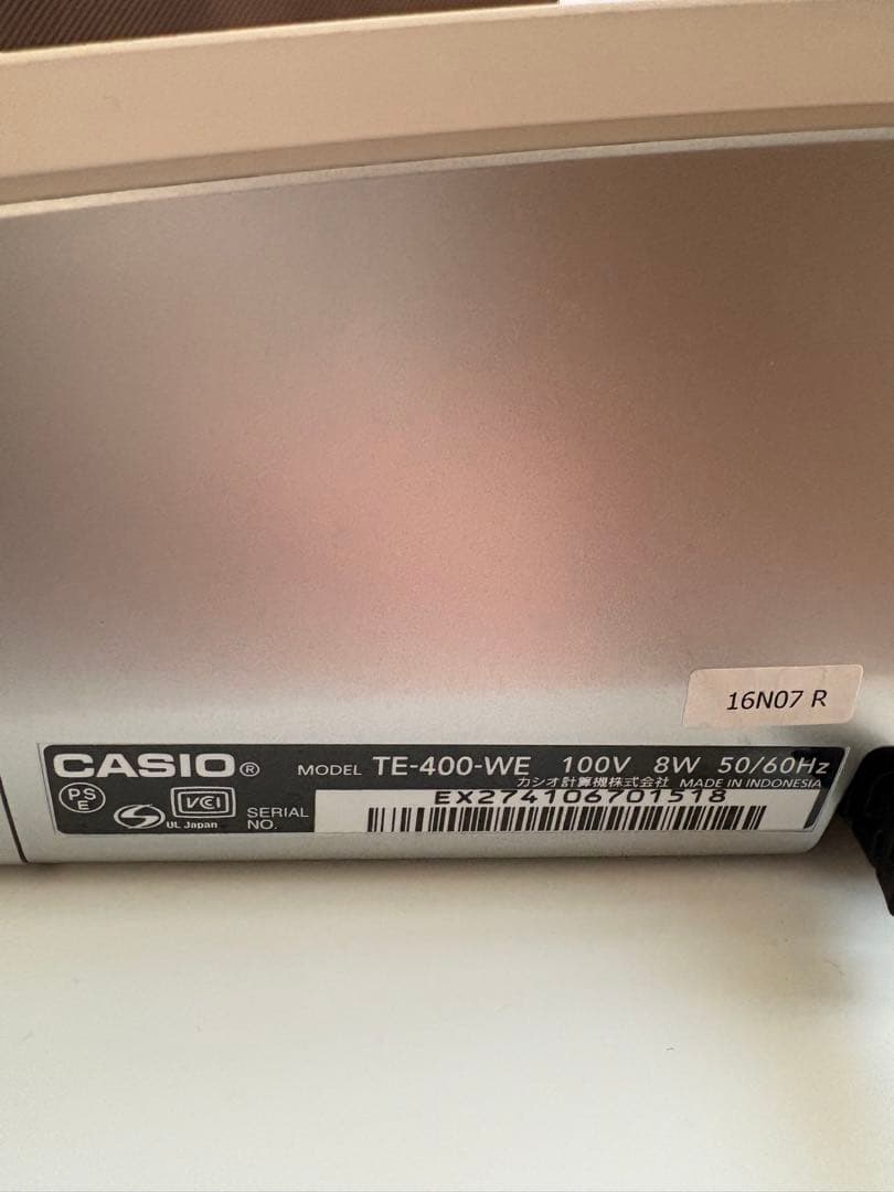 CASIO TE-400 レジスター レシートロール付き