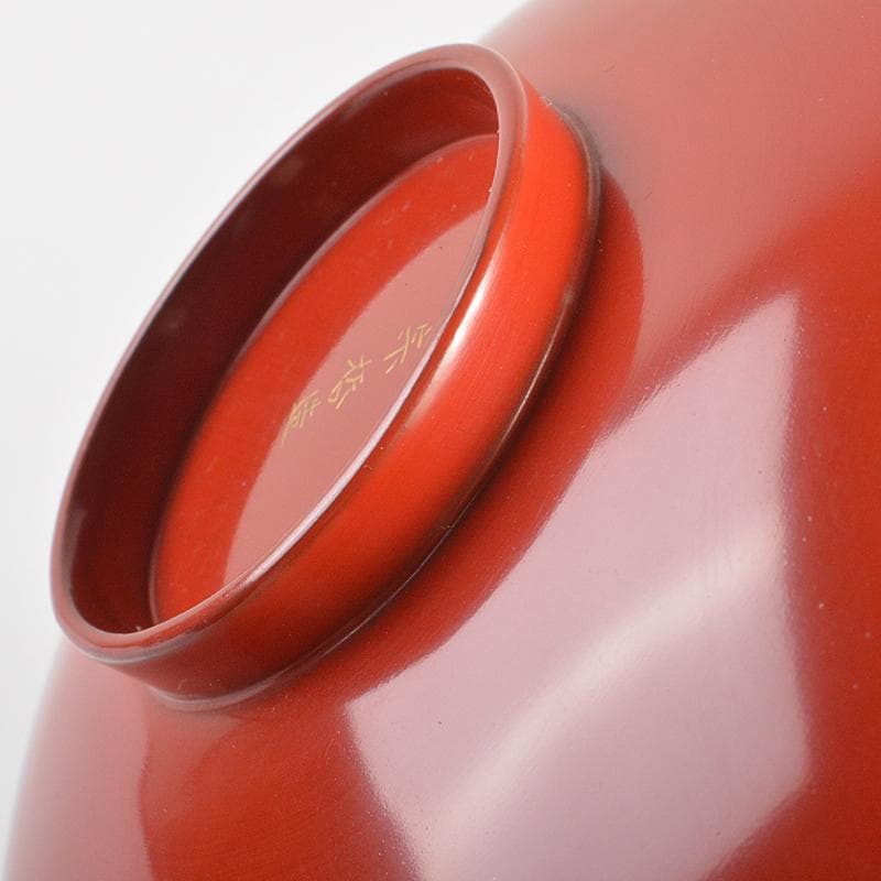 茶道具　塗師　中村宗哲作　朱塗　端午蒔絵　盃　共箱　M　R6976