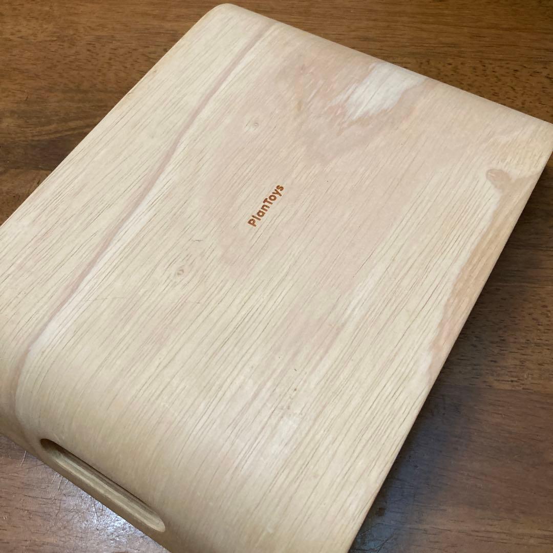 木製　トレー　物置き　plan toys