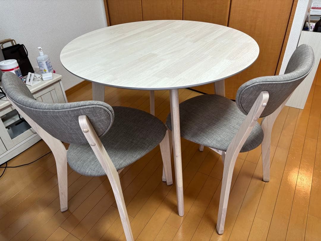 大阪市内引き取り限定 【24年3月購入】LOWYA北欧風ダイニングテーブルセット