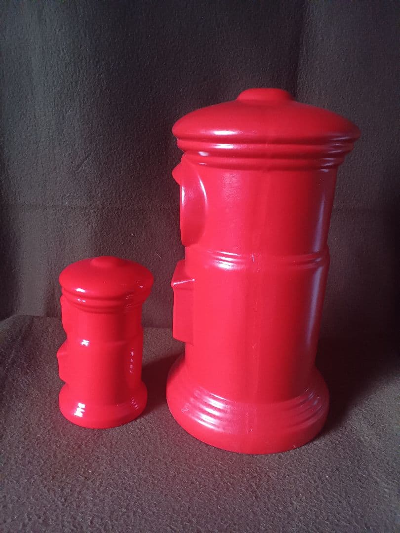 郵便ポスト 丸型貯金箱 小タイプ 大タイプ 2個セット