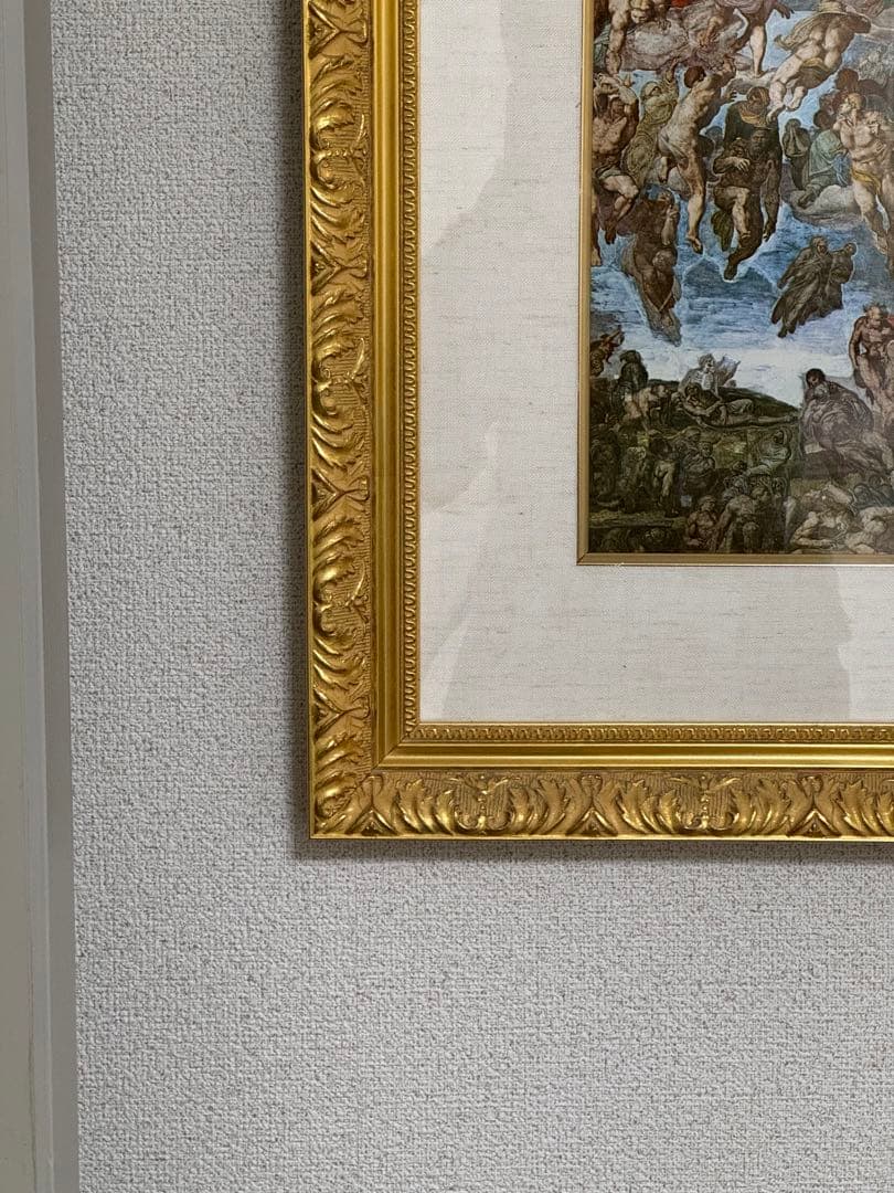 最後の審判　ミケランジェロ　ポスター　絵画　額縁　アート