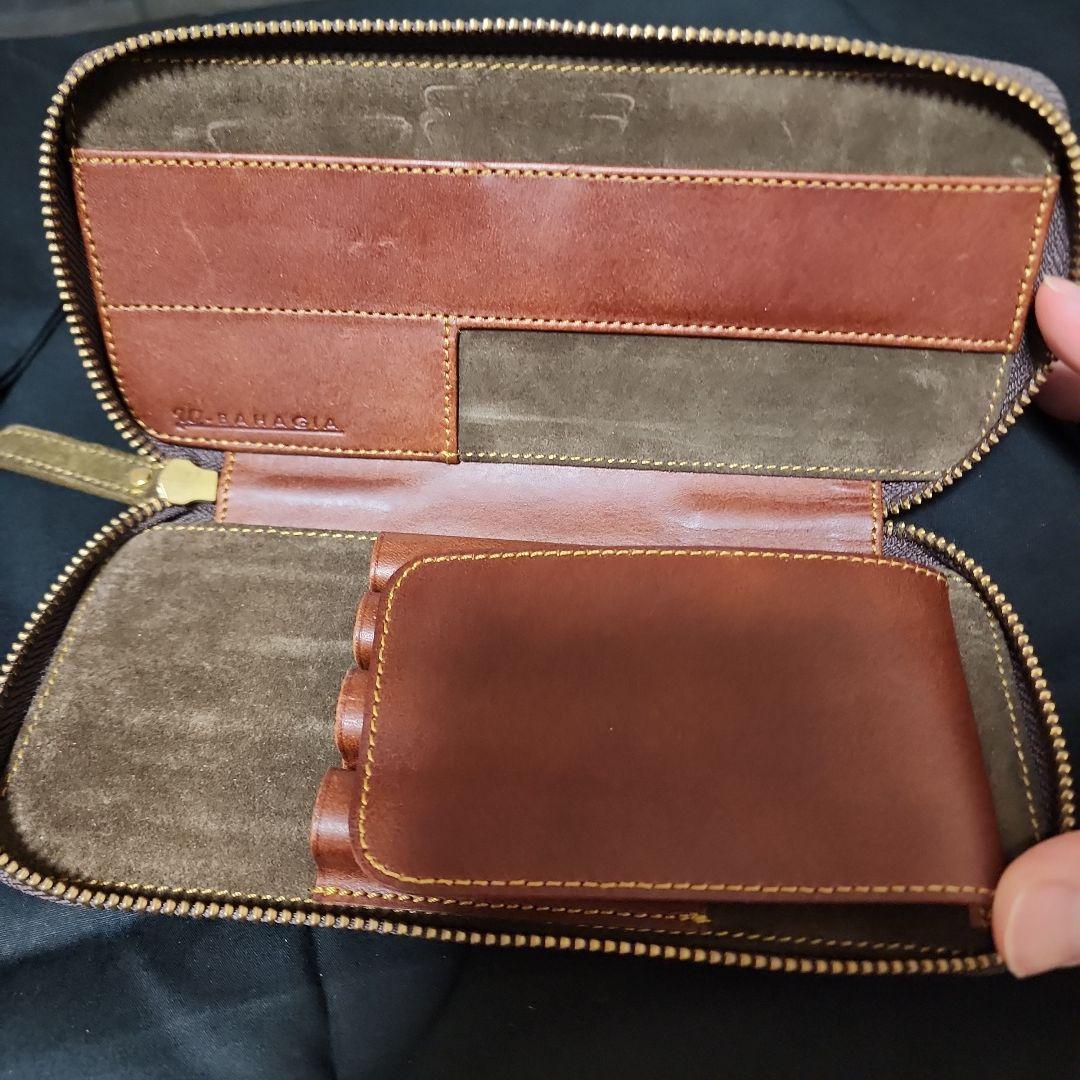 バハギアラウンドジップペンケース プエブロレザー