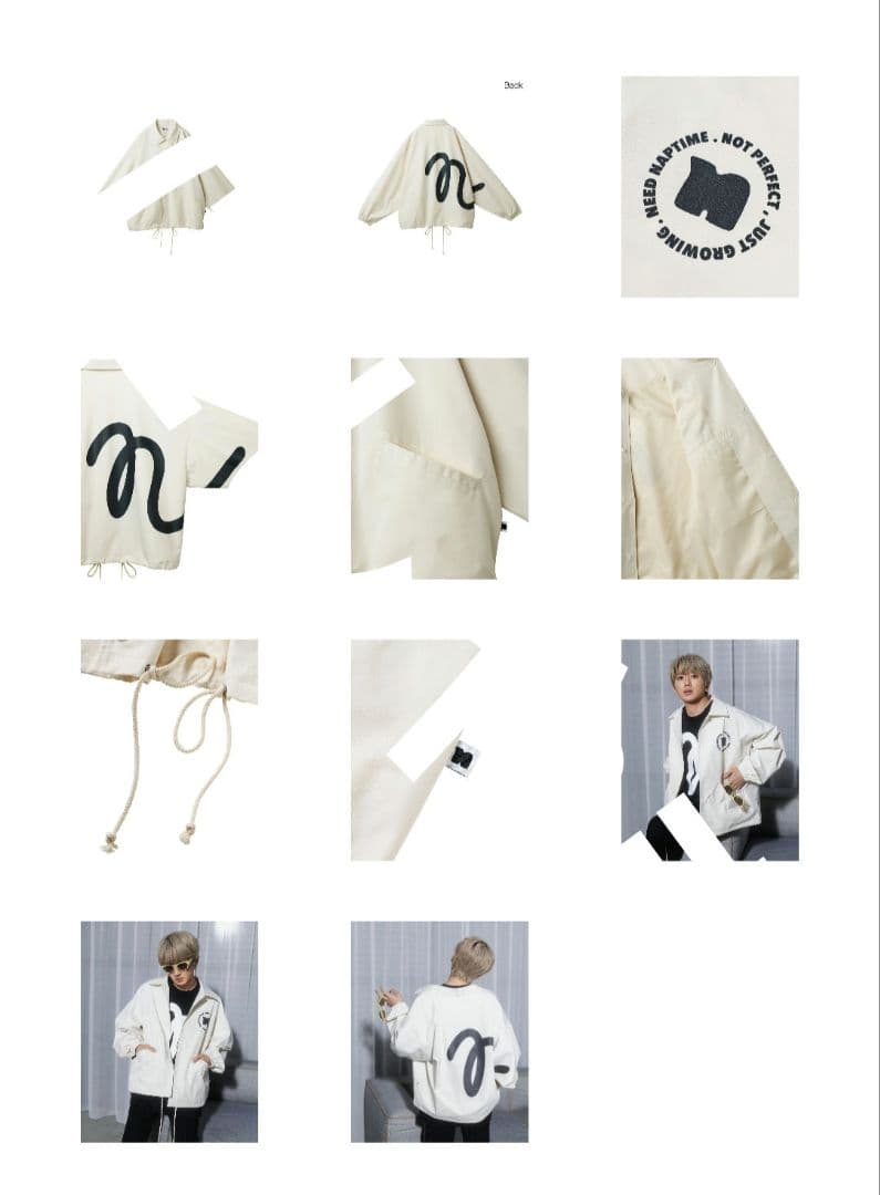 Naptime コーチジャケット Re:10th Anniversary 白