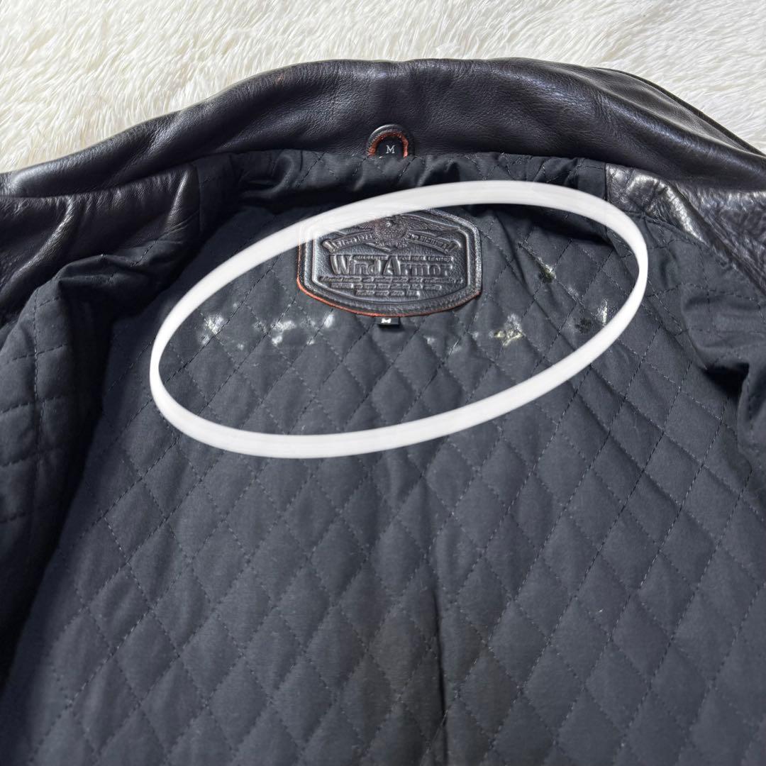 美品⭐️Wind Armor 茶芯 立体スカル&ファイヤーパターン ライダース