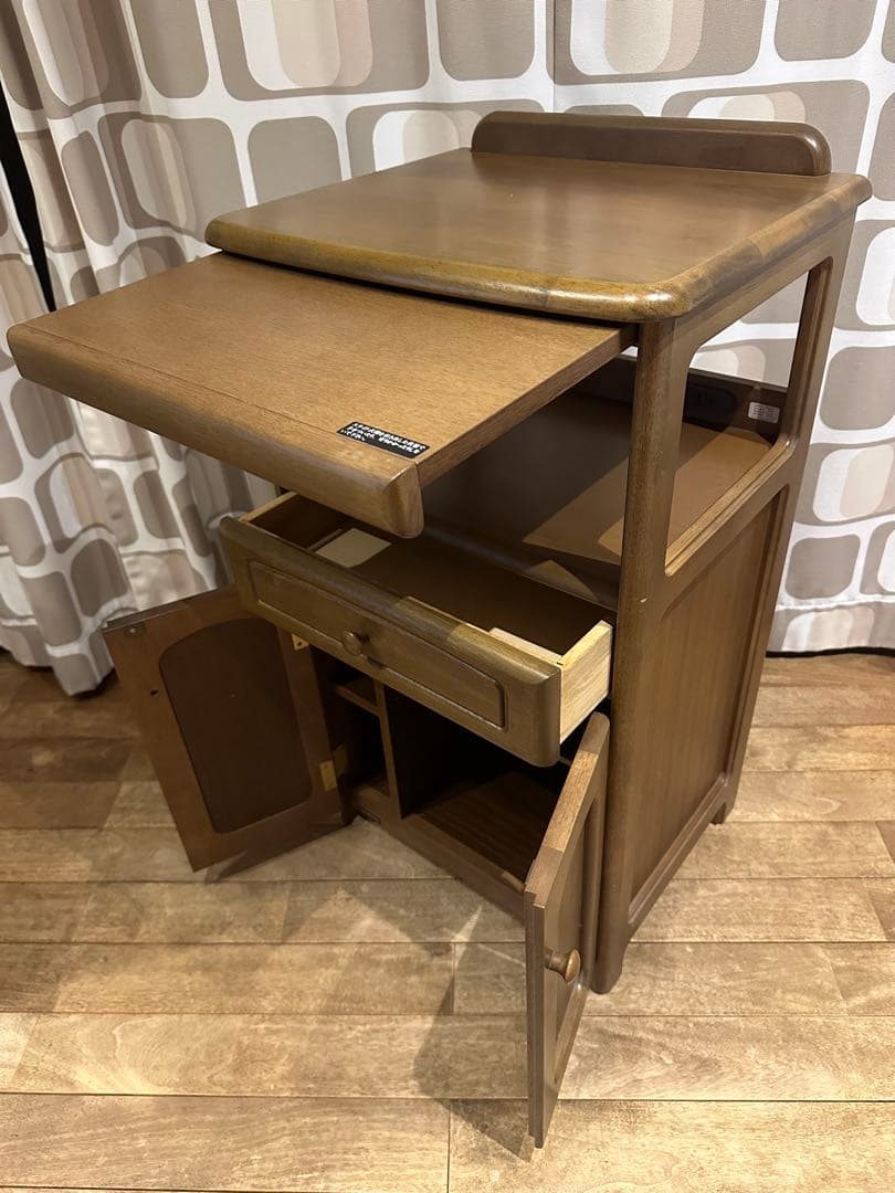 極美品 karimoku カリモク 電話台 FAX台 キャビネット