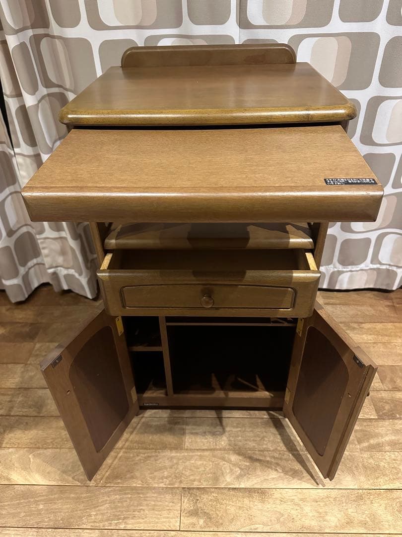 極美品 karimoku カリモク 電話台 FAX台 キャビネット