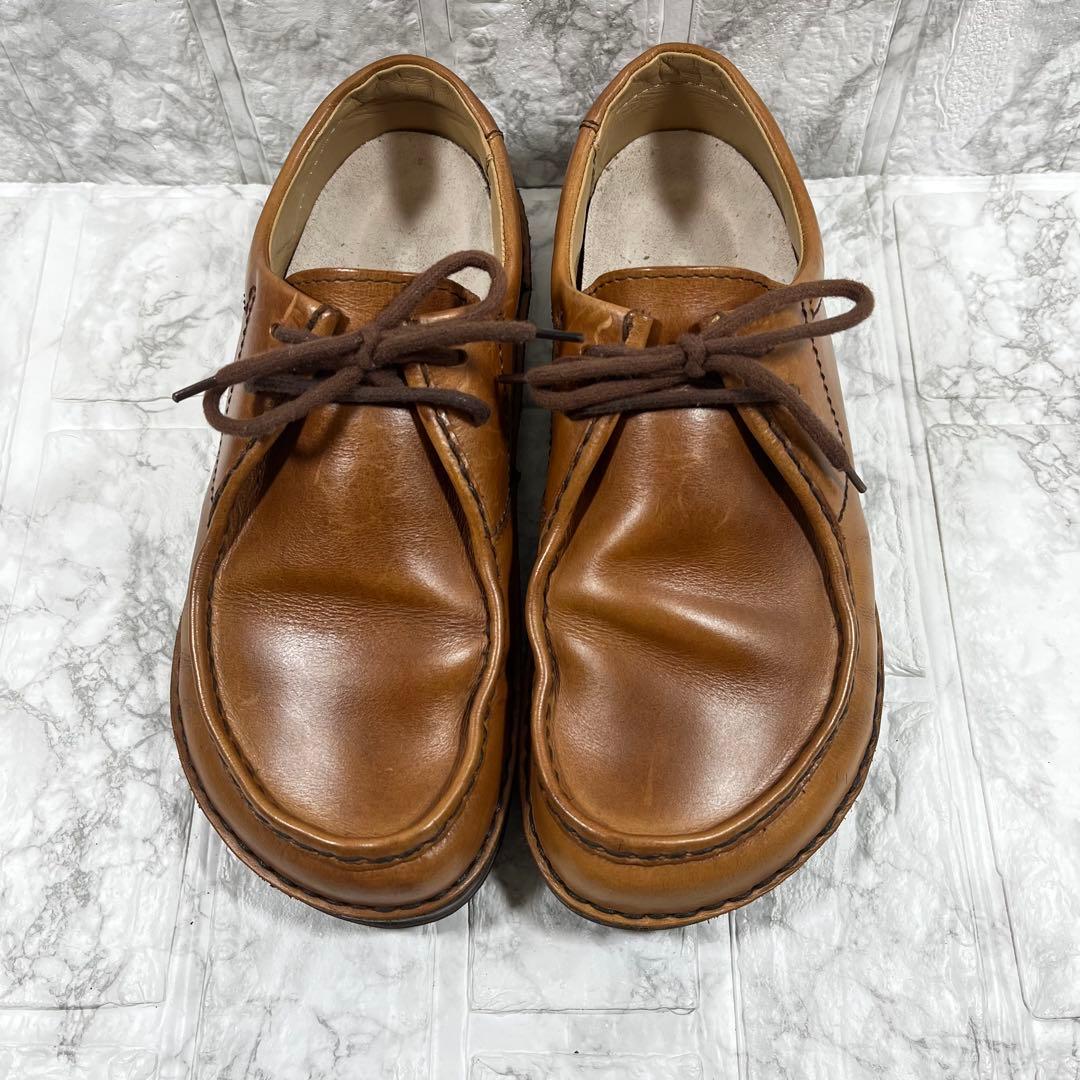 【美品】BIRKENSTOCK レザー　スニーカー　ワラビー　ブラウン　25㎝