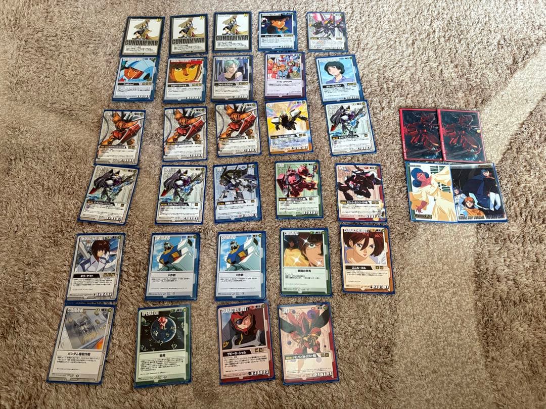 ガンダムウォー　デッキ3つ➕プロモ、レアカードetc（画像6枚全て）