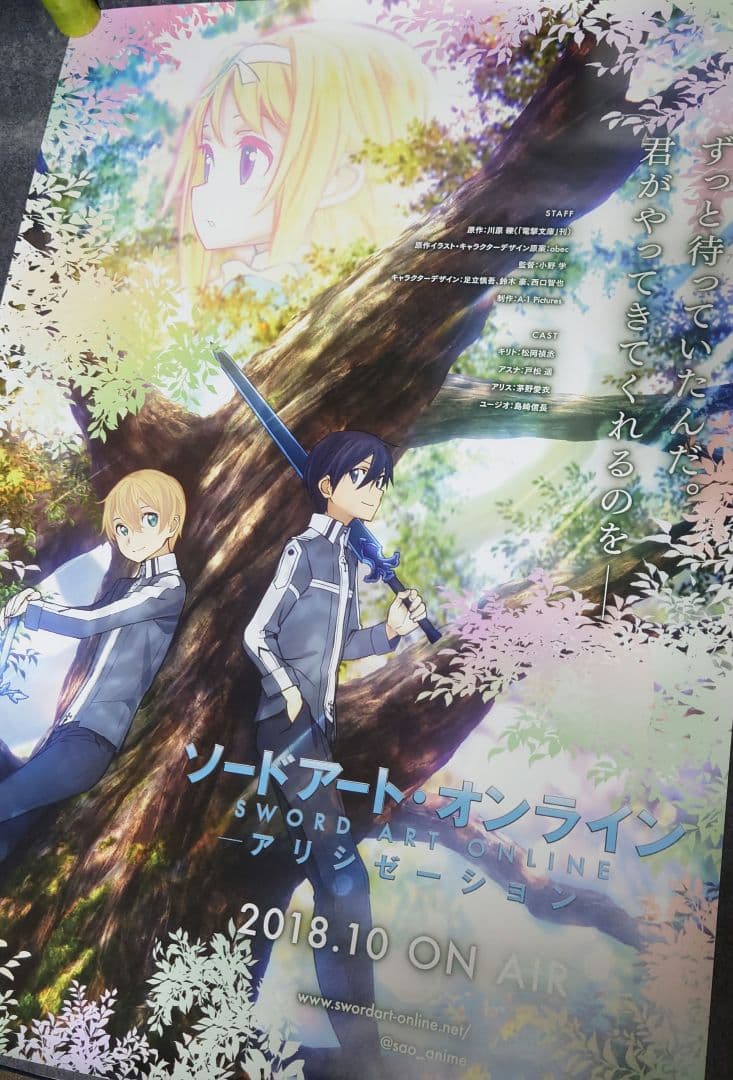 【非売品】ソードアート・オンライン アリシゼーション 告知ポスター 2枚組 ❌傷