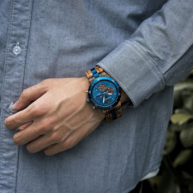 残り一つ❗新品未使用 ボボバード メンズ 木製腕時計 クロノグラフ T111-3