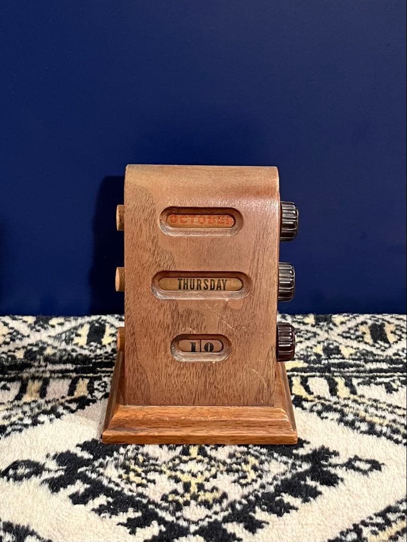 【一点もの】木製卓上カレンダー アンティーク ヴィンテージ