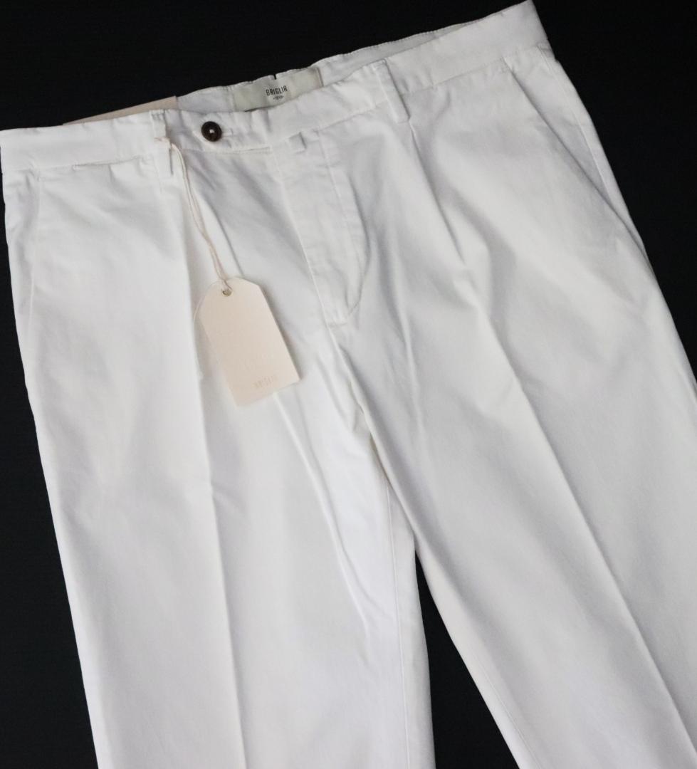 新品【ブリリア1949】 BG21秋冬コットンストレッチ 1プリーツパンツ 48