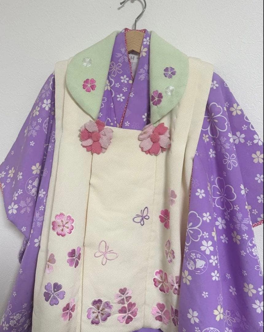 乙葉 七五三 3歳 着物 被布 刺繍 金糸