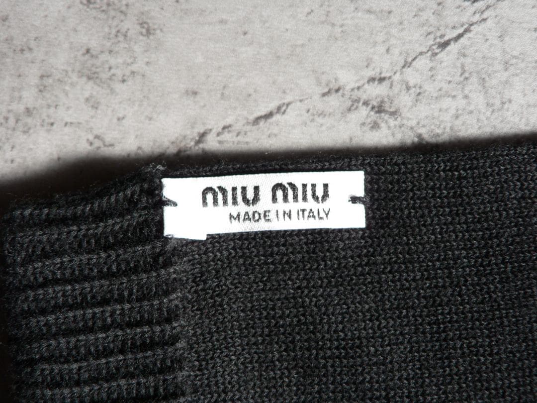 miumiu ミュウミュウ 手袋 コットン 黒 グローブ