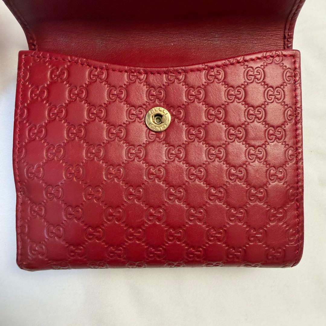 グッチ　二つ折り財布　GG　ボルドー