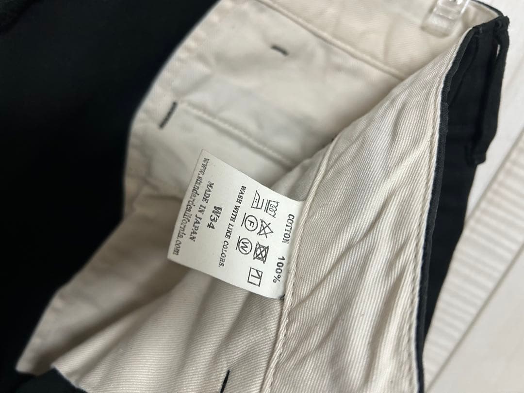 STANDARD CALIFORNIA チノパン ストレート ブラック 34