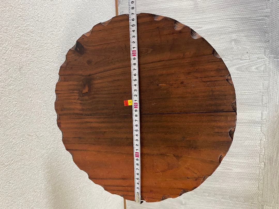 スペイン製　民芸品　サイドテーブル　花台　輸入家具